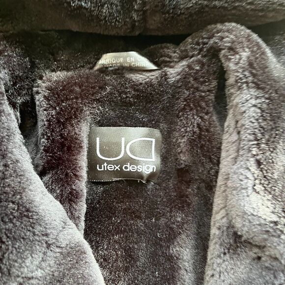 Utex Design Winter Coat Women's Small Oversized Full Length Faux Fur Vintage Red - Picture 4 of 10